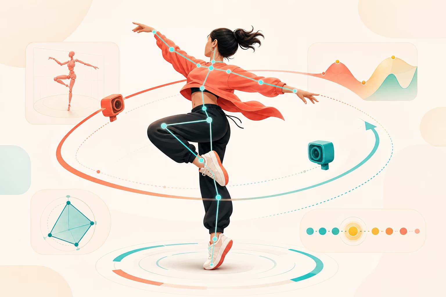 Realistic 3D-Aware Dance Motion