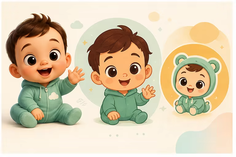 Talking-baby reactions and short monologues
