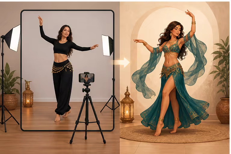 Upload a custom belly-dance reference