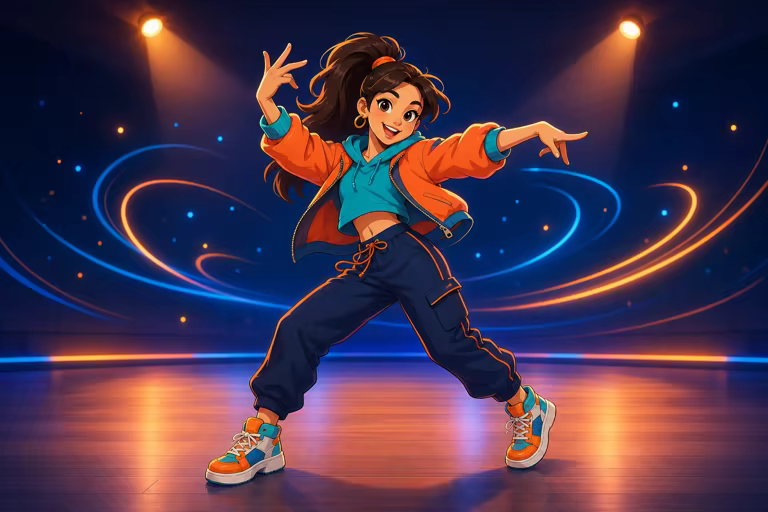 Cartoon image to dance video