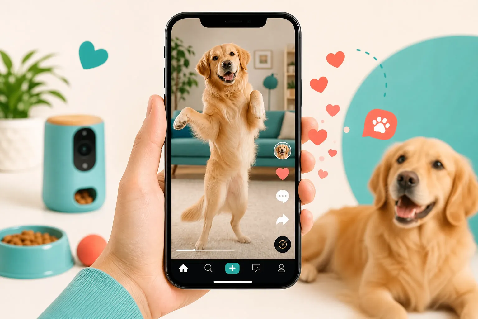 Create vertical dog dance videos for social posts