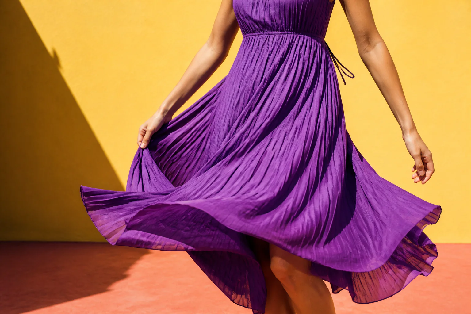 Keep the garment at the center of the composition