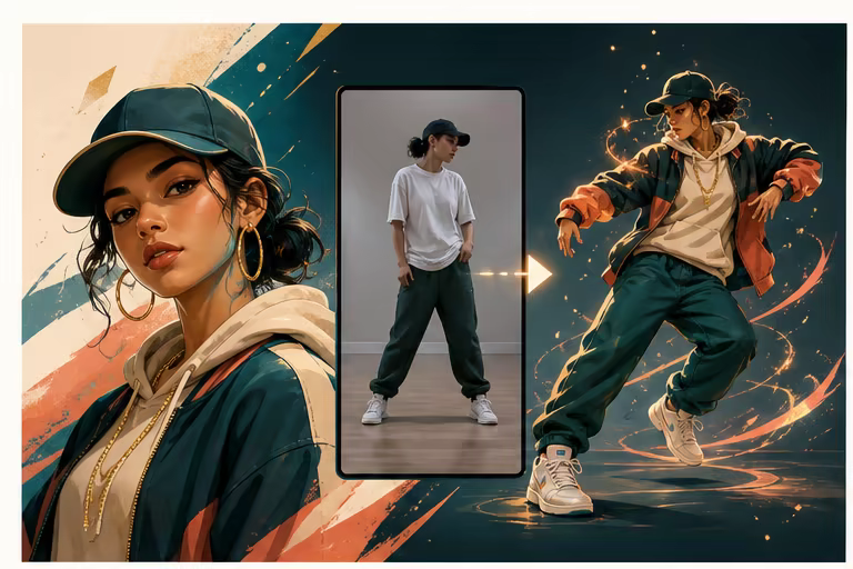 AI Hip Hop Dance Generator from a Photo